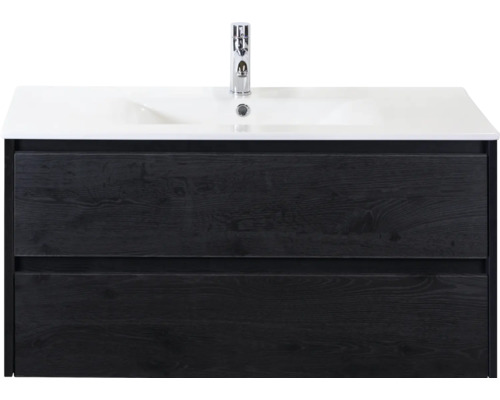 Meuble sous-lavabo avec deux tiroirs et robinetterie