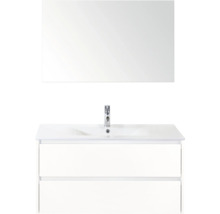 Meuble-lavabo avec miroir et robinet