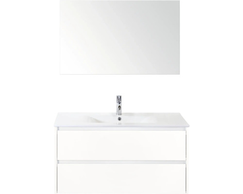Meuble-lavabo avec miroir et robinet