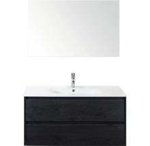 Meuble-lavabo avec meuble sous-vasque et miroir pour la salle de bain