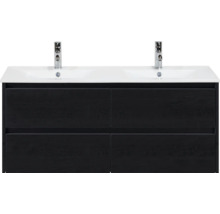 Meuble-lavabo avec deux vasques et quatre tiroirs