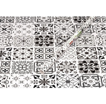 Dekorfolie mit Fliesenmuster und Eco Line Schriftzug