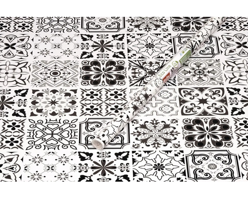 Dekorfolie mit Fliesenmuster und Eco Line Schriftzug
