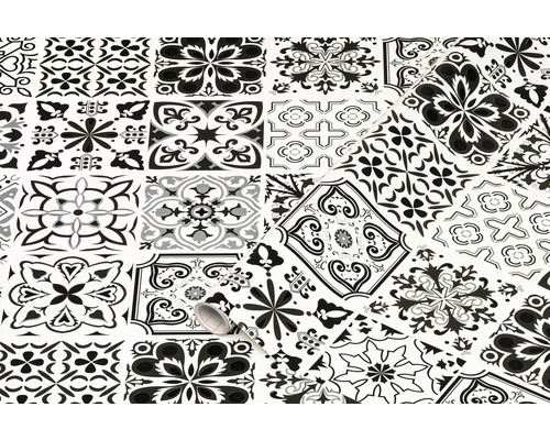 Muster aus Vinylfliesen mit verschiedenen Designs