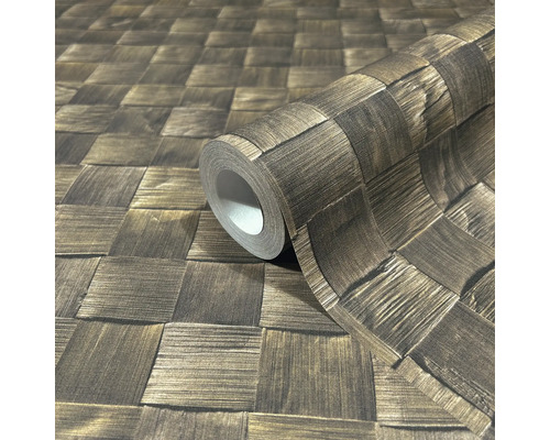 Rouleau de papier peint vinyle avec motif tressé