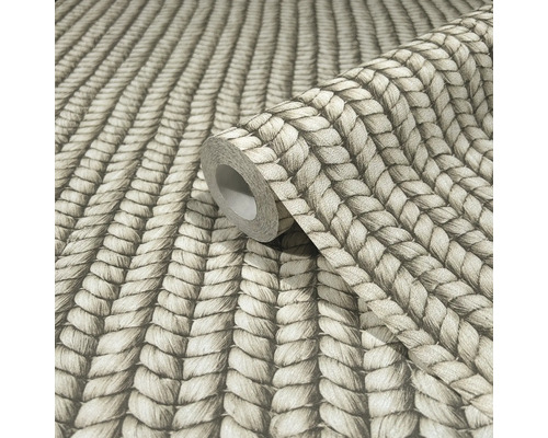 Rouleau de papier peint avec motif tricoté