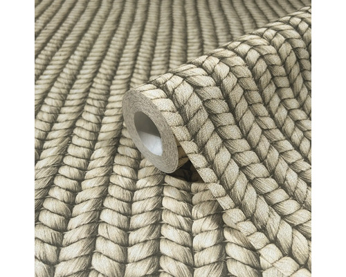 Rouleau de papier peint à motif de tresse