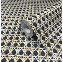 Rouleau de papier peint avec motif en rotin