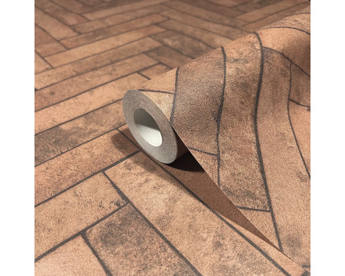 Rouleau de papier peint motif brique