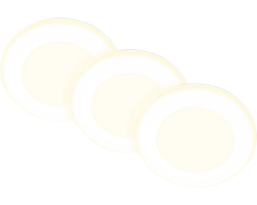 Drei runde LED-Einbaustrahler