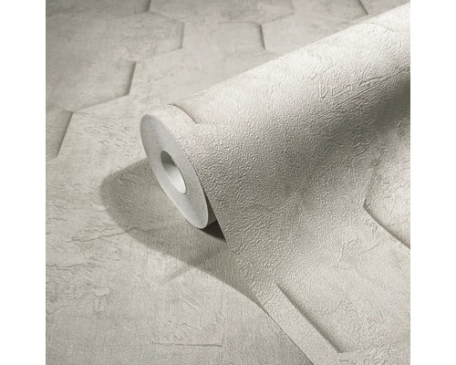 Eine Rolle Tapete mit geometrischem Muster.