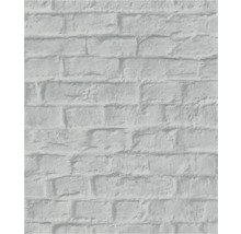 Papier peint avec motif de briques blanches