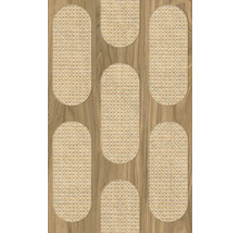 Panneau décoratif aspect rotin et bois