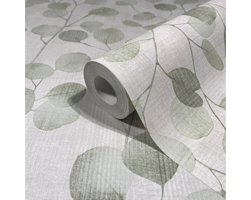 Tapetenrolle mit Eukalyptusblattmuster
