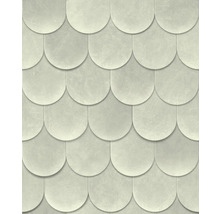 Nahaufnahme von Fischschuppenfliesen, die ein sich wiederholendes Muster bilden