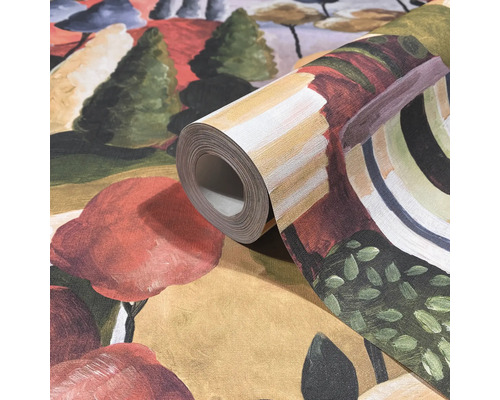 Rouleau de papier peint avec motif de paysage