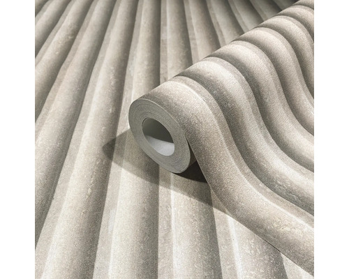 Rouleau de papier peint avec motif ondulé tridimensionnel