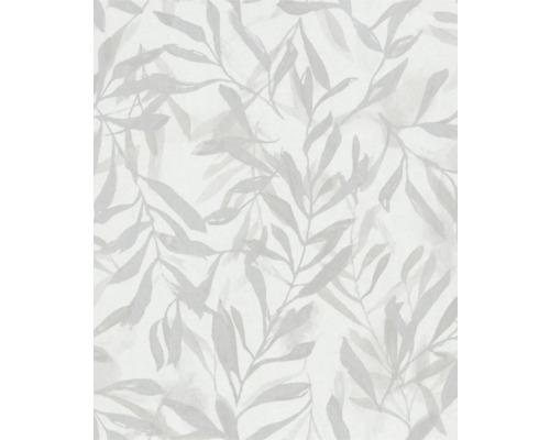 Vliestapete 82439 Leyla Äste grau-weiß Tapete mit Blattmuster