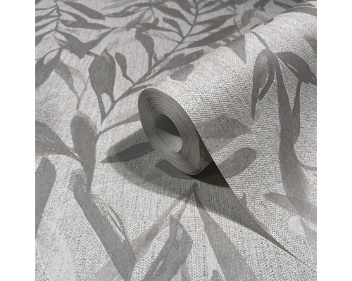 Tapetenrolle mit Blätterdruck
