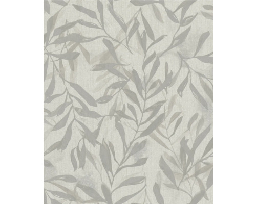 Vliestapete 82440 Leyla Äste beige grau Tapete mit Blättermuster