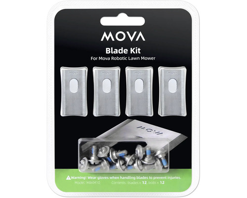 Mova Kit de lames pour robot tondeuse Mova, visserie incluse