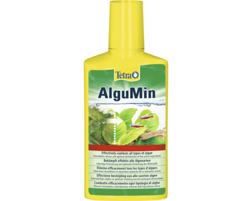 Anti-algues Tetra AlguMin en bouteille jaune