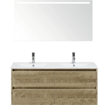 Ensemble de meubles de salle de bains avec meuble sous-lavabo, lavabo et miroir