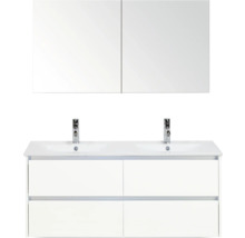 Combinaison de lavabo avec deux vasques et armoire de toilette pour la salle de bain