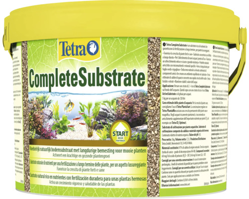 Engrais Tetra Complete Substrate 5 kg Tetra Complete Substrate pour plantes d''aquarium dans un seau jaune