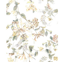 Motif floral avec feuilles et fleurs
