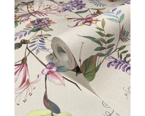 Rouleau de papier peint à motif floral