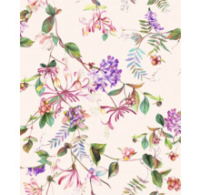 Papier peint fleuri avec motifs floraux