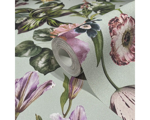 Rouleau de papier peint avec motif floral