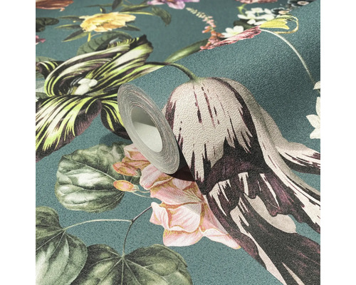 Rouleau de papier peint à motif floral