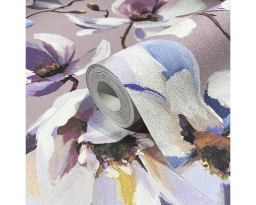 Rouleau de papier peint intissé à motif floral