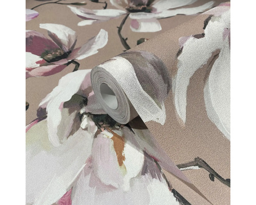 Rouleau de papier peint avec motif de fleurs de magnolia