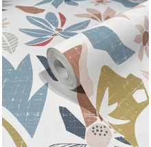 Rouleau de papier peint avec motif floral abstrait