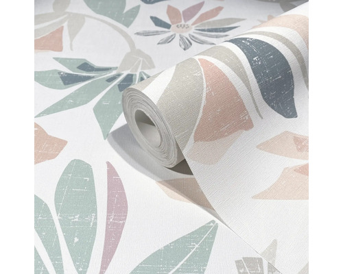 Rouleau de papier peint à motif floral