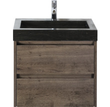 Meuble sous-lavabo avec deux tiroirs et lavabo