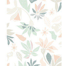 Papier peint à motif floral abstrait