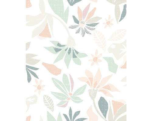 Papier peint à motif floral abstrait