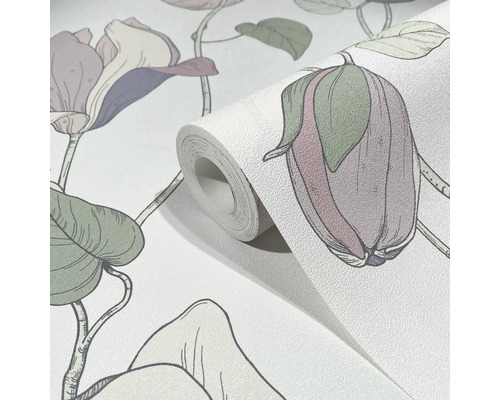 Rouleau de papier peint à motif floral