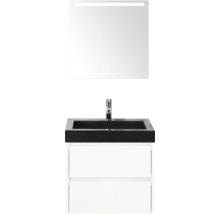 Meuble-lavabo avec miroir et éclairage pour la salle de bain