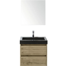 Ensemble de meuble-lavabo avec miroir, lavabo et meuble sous-vasque