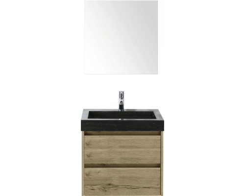 Ensemble de meuble-lavabo avec miroir, lavabo et meuble sous-vasque