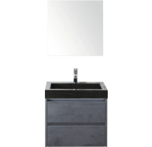 Waschtischkombination mit Spiegel und Waschbeckenunterschrank