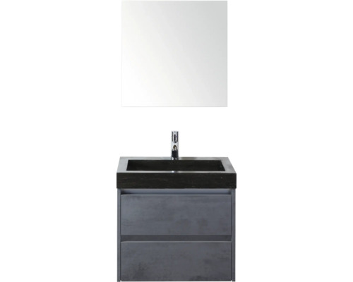 Waschtischkombination mit Spiegel und Waschbeckenunterschrank