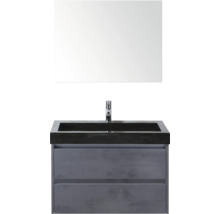 Waschtisch mit Spiegel und zwei Schubladen für das Badezimmer