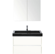 Combinaison de lavabo avec lavabo, robinet et armoire de toilette pour la salle de bain