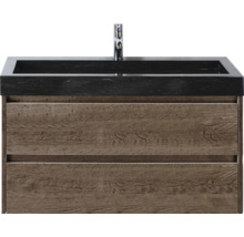 Meuble sous-lavabo avec deux tiroirs et lavabo